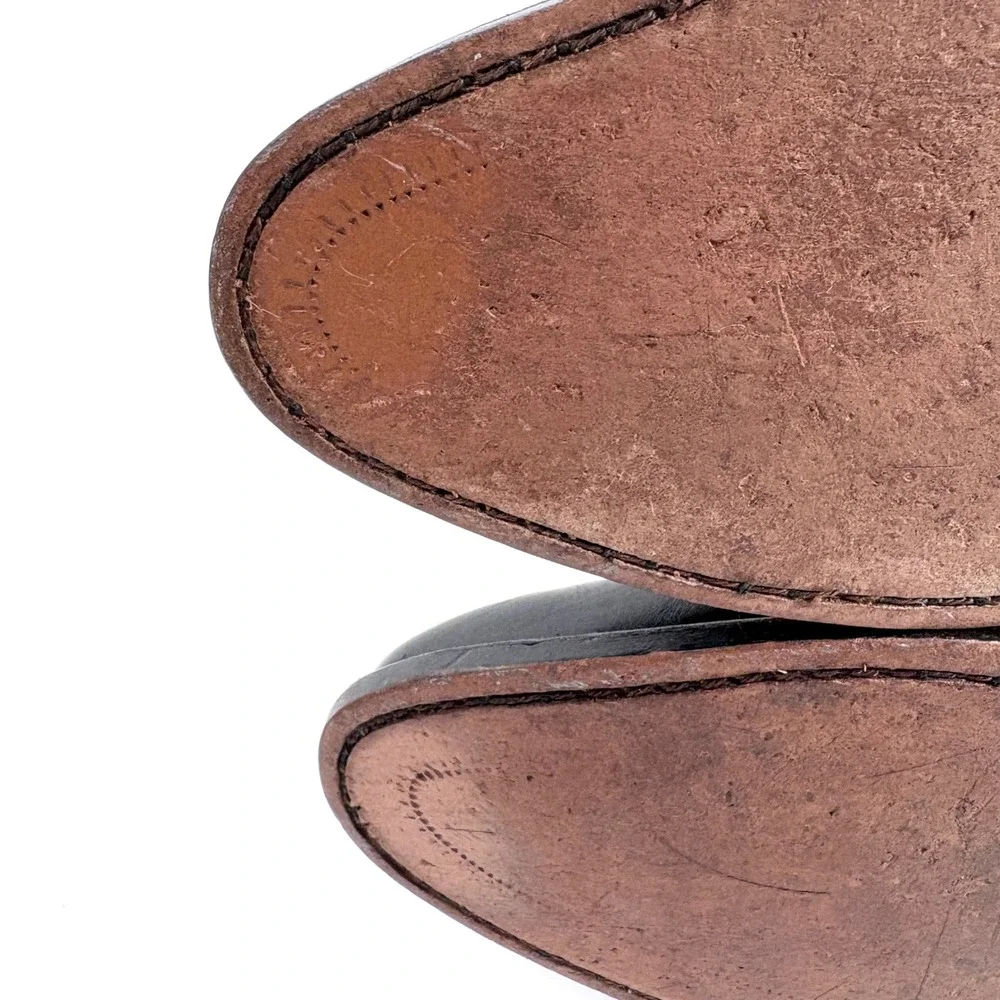 Allen Edmonds Clifton Blucher Black Leather Cap Toe Dress Shoes 3308 Mens 13 B